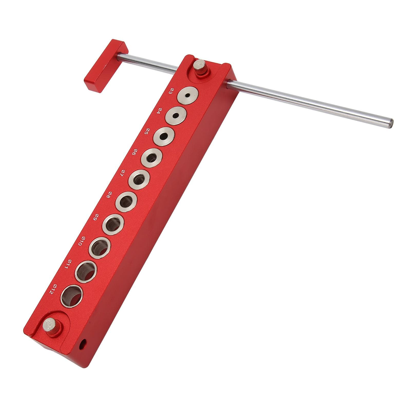 Hole Jig Wood Dowel Punch Locator 10 in 1 45 degrees 90 degrees Aluminum Alloy Drill Guide for Woodworking