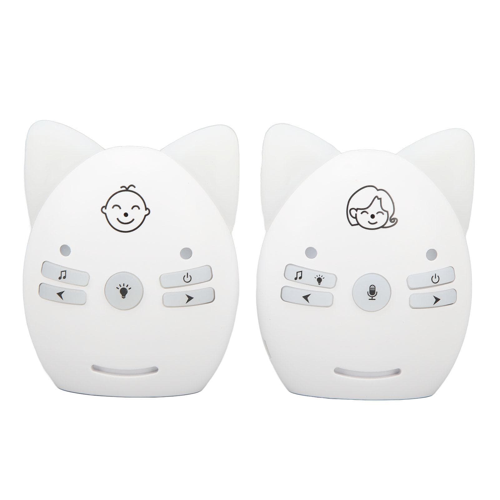 Sound Baby Monitor Intercom 2 Way Talk Wireless 656 to 984ft Range Walkie Talkie with Lullabies EU Plug