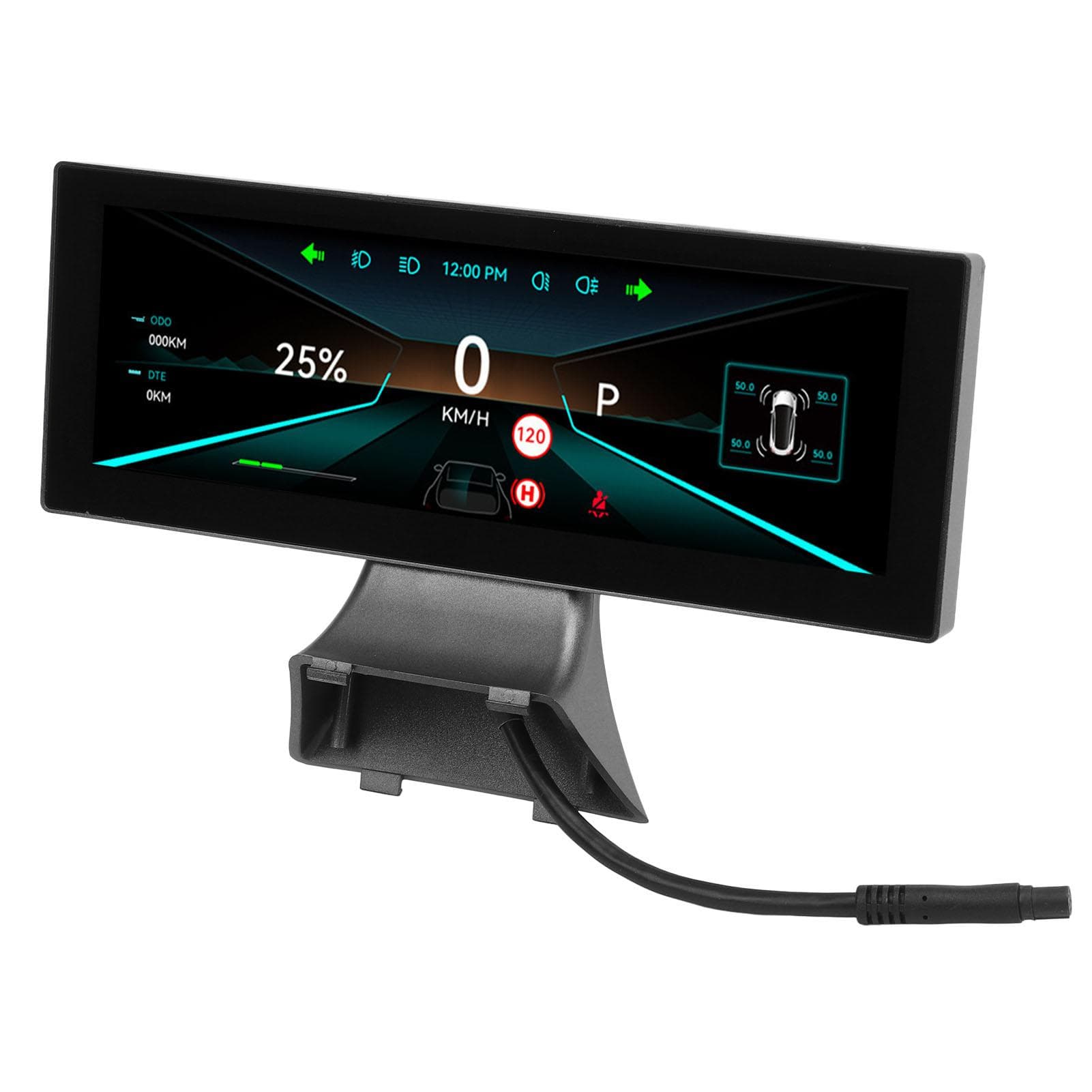 8in Full LCD Screen Power Speed Display Tire Pressure Mileage Range Replacement for Tesla Model 3 Y