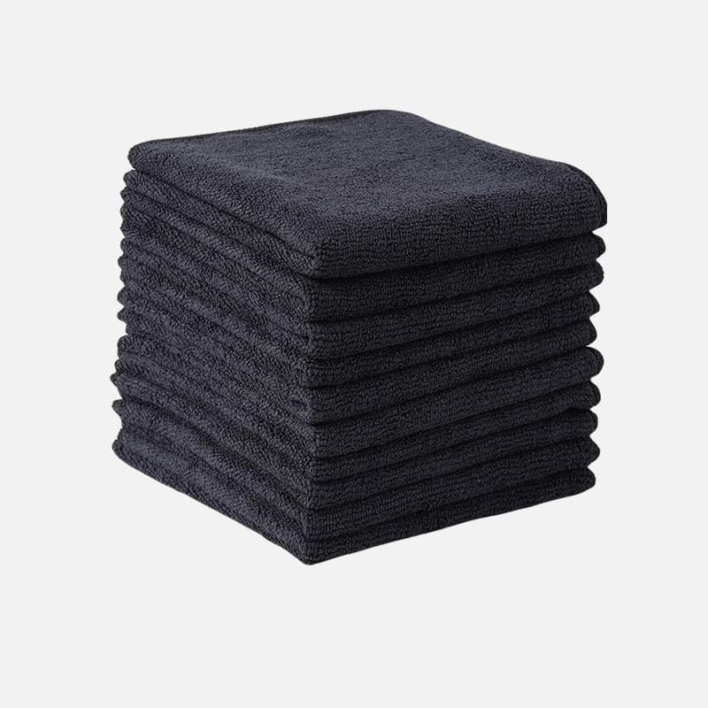 20PC Reusable Drying Cleaning Wipe Household Kitchen Cloth Car Microfiber Towel Rolls Dish Rags Wash Towels Clean Tool 2PC black