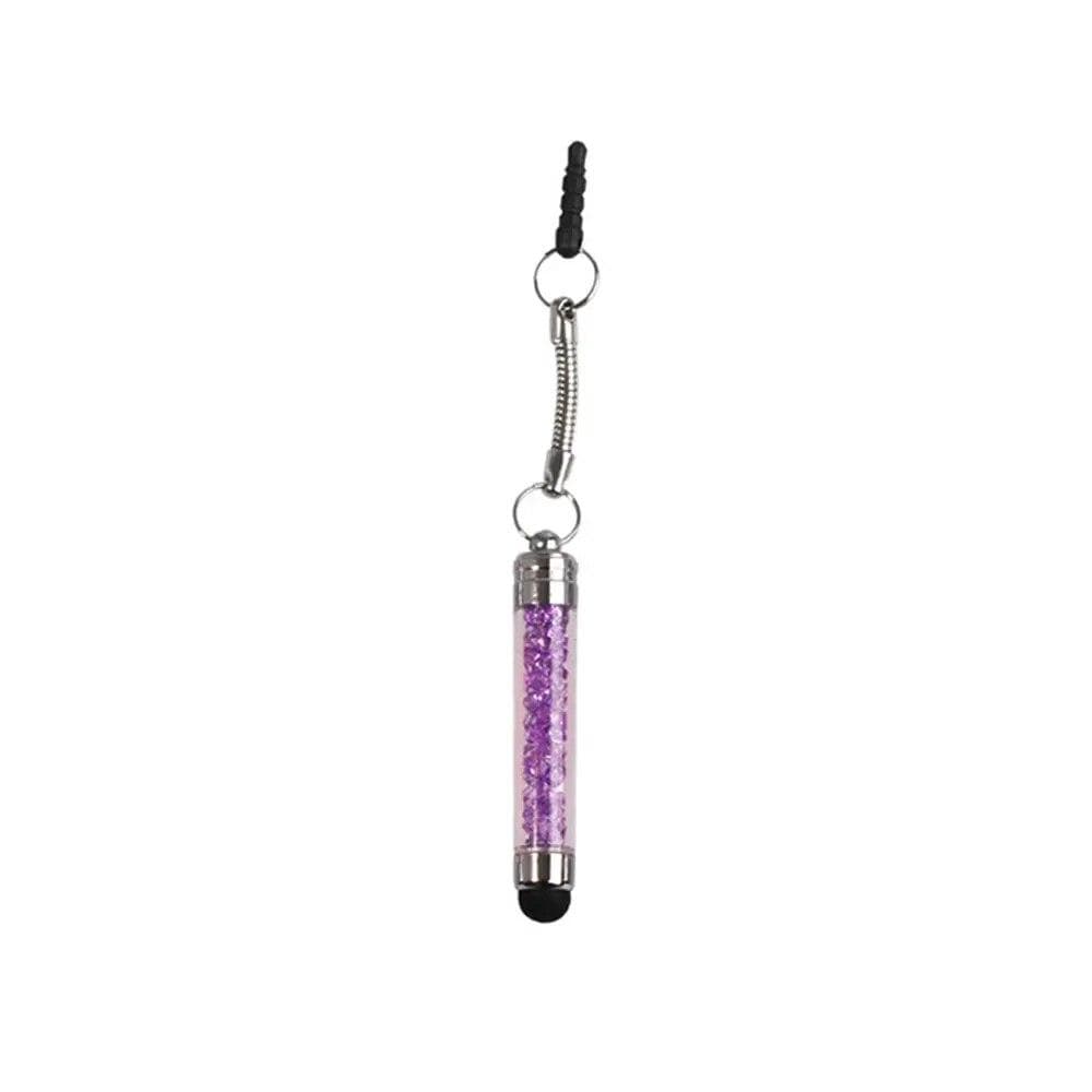 Stylus Touch Screen Pen Stylus 3.5mm Dust Plug Cap 2 in 1 For Tablet Android Phones Styluses Pen purple