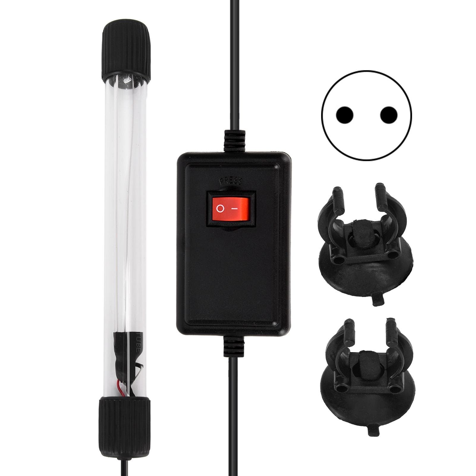 Fish Tank Lamp UV Ultraviolet Sterilization Algae Removal Diving Fish Pond Aquarium LampUS Plug 110V
