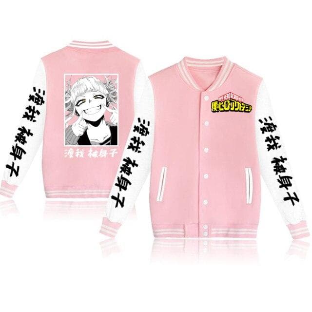 Anime My Hero Academia Himiko Toga Printed Hoodies Hip Hop Sweatshirts Long Sleeve Pullover Jacket Coat XS pink
