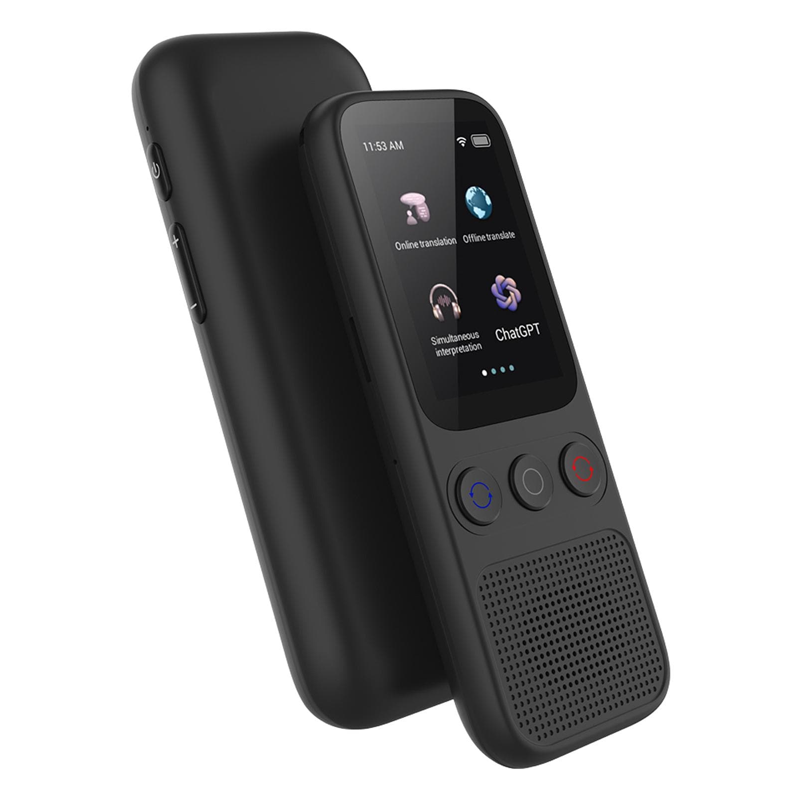 Portable Language Translator Device with 138 Languages Voice Translating 17 Offline Translation black