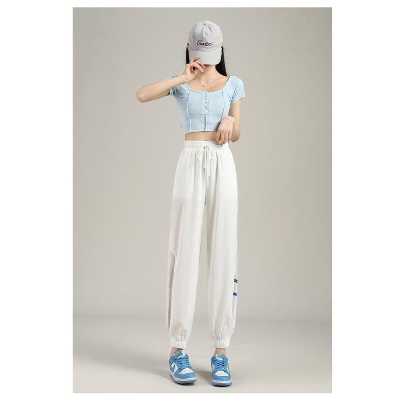 Sports Pants for Women In Summer Thin Loose Foot Mosquito-repellent Pants for Spring and Autumn Slimming Harun Sun Protection Quick-drying Pants XXL