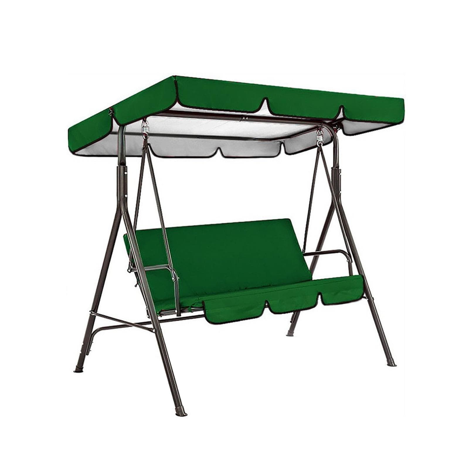 Swing Canopy Cover 190T Oxford Cloth Waterproof Swing Sunshade for Outdoor Patio Courtyard Green