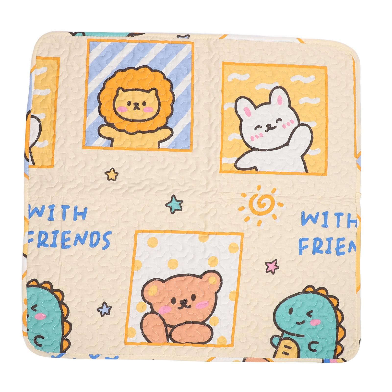 Pet Mat Absorbent Cotton Dog Pee Pad Feeding Mat Foldable Portable Cat Floor Mat Sleeping Pad for 70 X 70cm / 27.6 X 27.6in