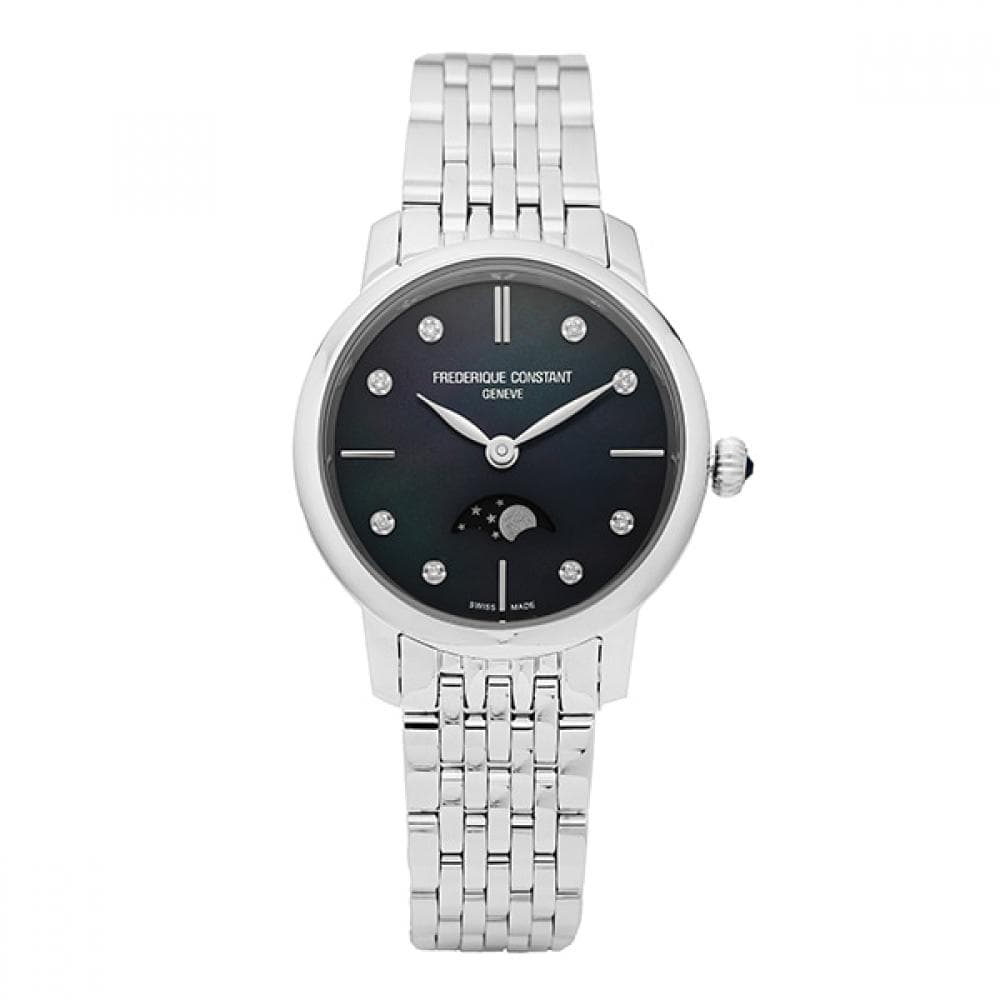 Frederick ConStant Fc 206mpbd1S6b Slimline Moon PhaSe Diamond Women S Metal Watch FC-206MPBD1S6B