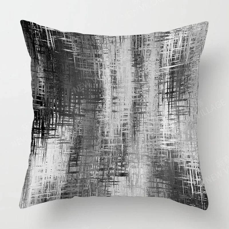 Modern Gray Black Abstract Geometric Cushion Cover Home Decor Pillow Cover Sofa Throw Pillow Cover 45x45 40x40 45x45cm
