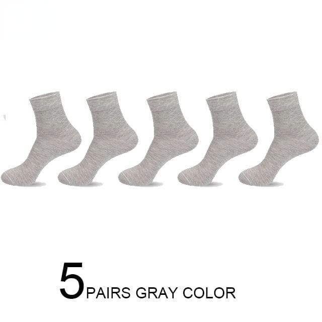 5 pairs High Quality Men‘s Socks Cotton Casual Business Middle Black Breathable Male Crew Socks Dress Gifts Socks Size 38-44 SIZE 38-45