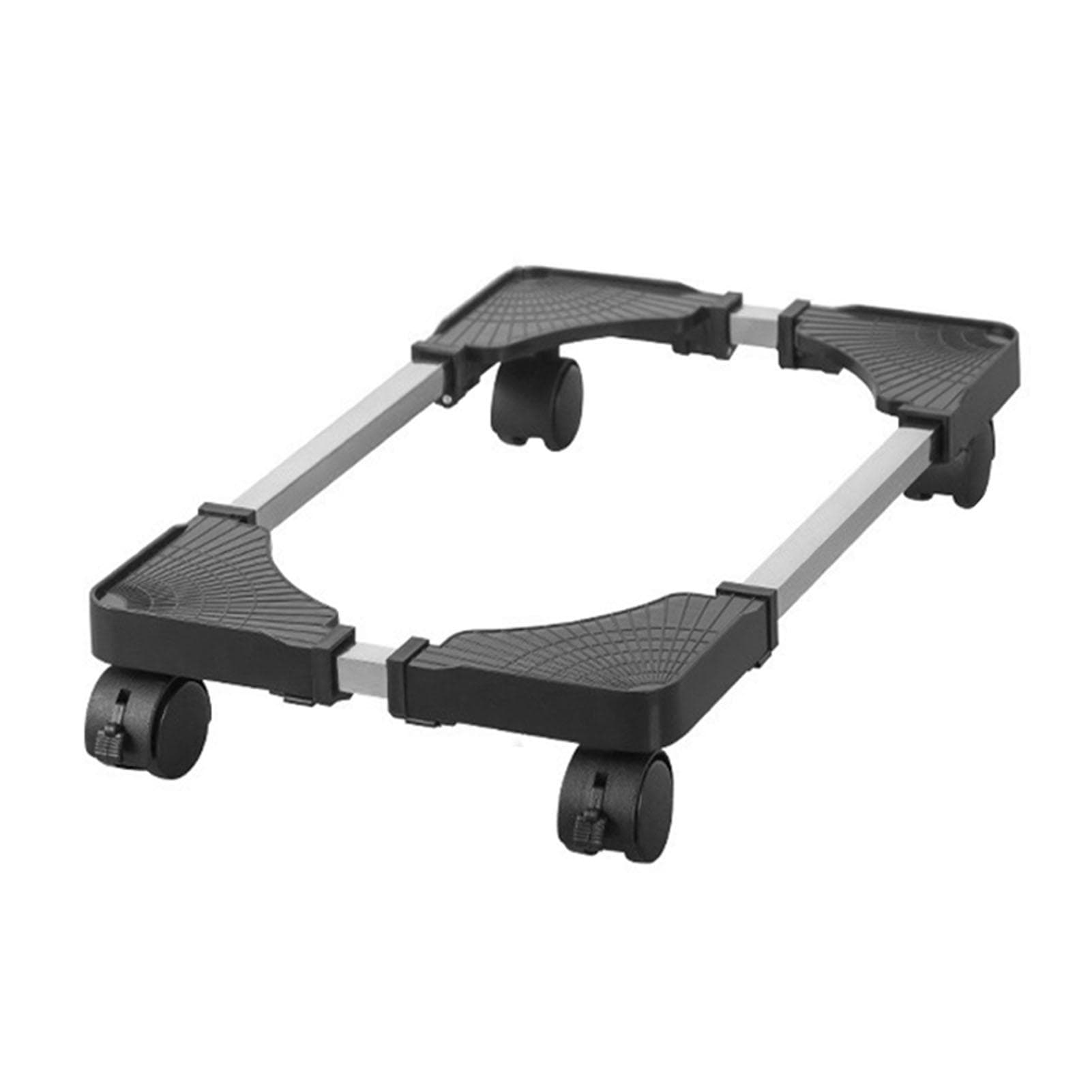 Computer Tower Stand Plastic Adjustable Mobile CPU Stand with Rolling Caster Wheels for Most Gaming black