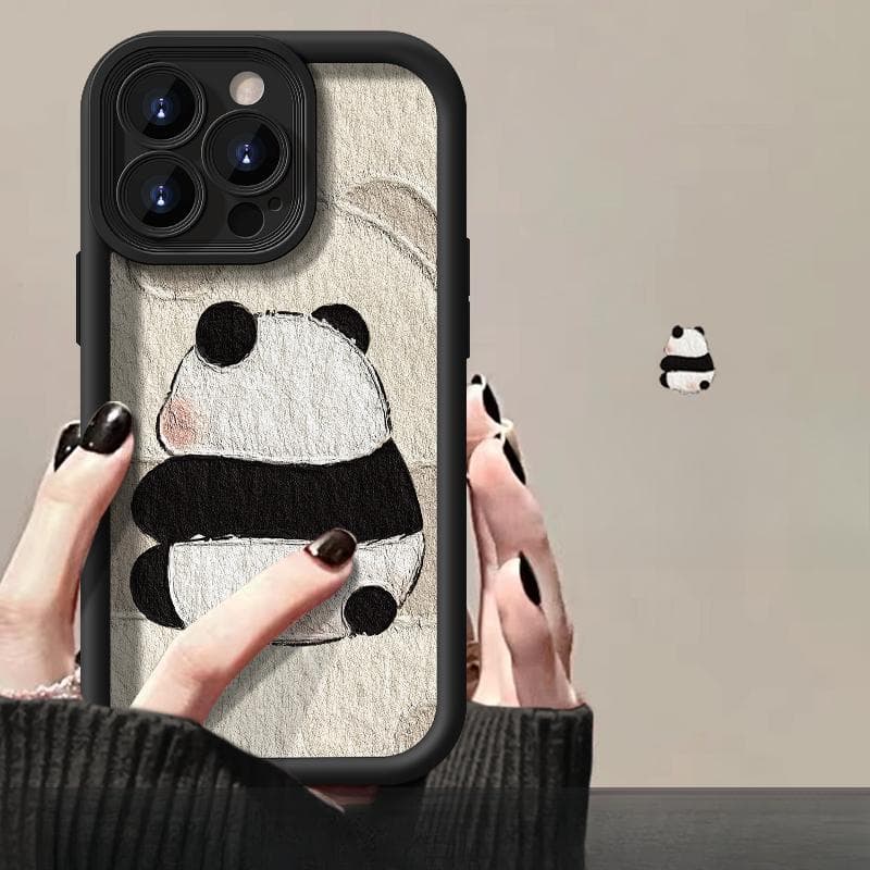 Applicable To Apple 15 Mobile Phone Case IPhone14/13promax12/11 Cute Hair Ball Panda Xr iPhone SE (3rd Generation)