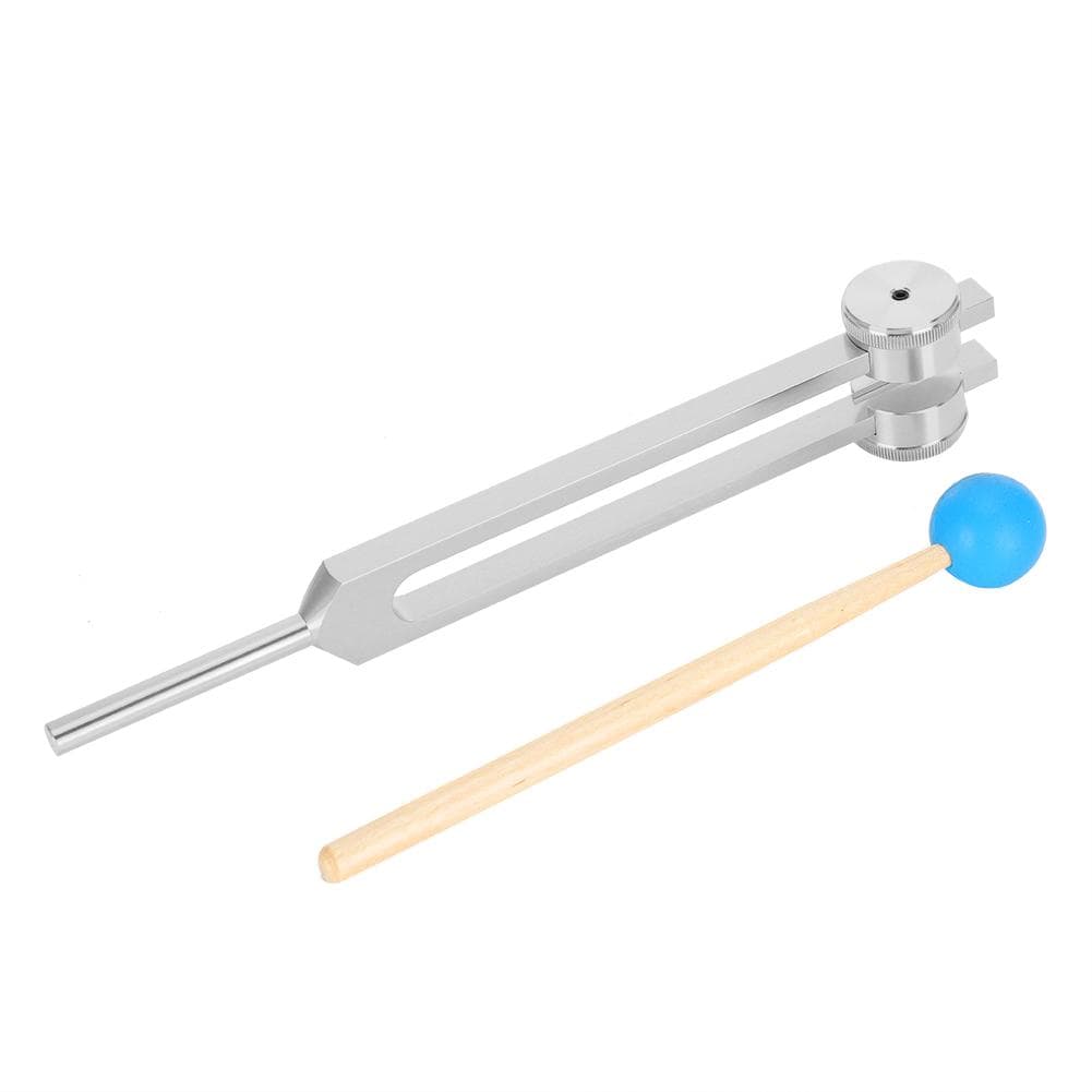 Aluminum Alloy 111HZ Frequency Tuning Fork Yoga Meditation Tuning Energy Fork With HammerSilver silver
