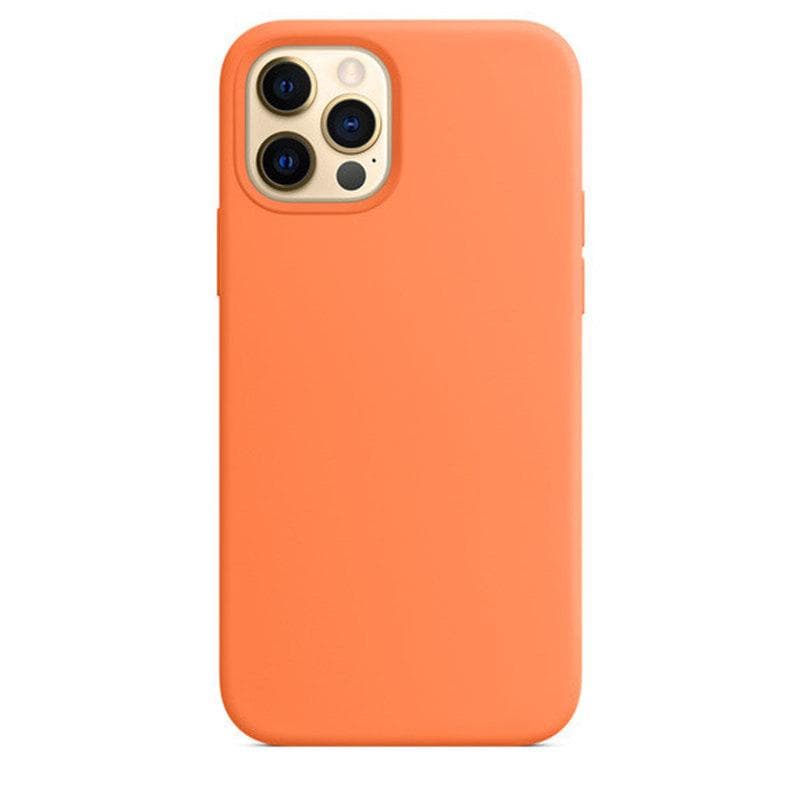 Silicone Case For iPhone 13 12 14 11 Pro Max Cases For Apple iPhone 13 12 11 14 Pro Case Full Cover Coque iPhone 14 Plus orange