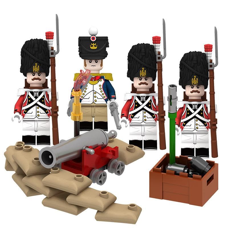 Napoleon British Medieval Naval Artillery Trenches Small Scene Building Blocks Toy