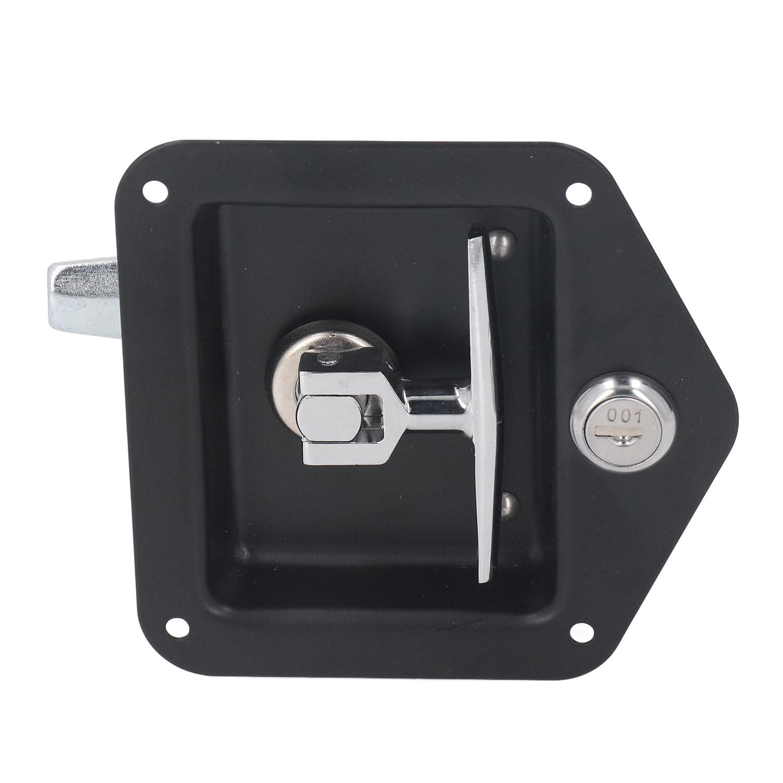 Tool Box Lock T Shape Embedded Paddle Latch Lock Stainless Steel Cabinet Door Panel Lock with Keys