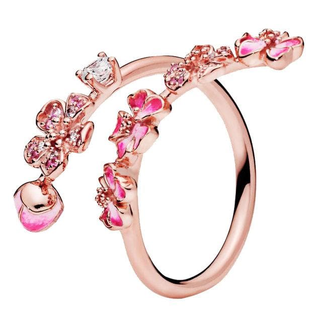 925 Sterling Silver Ring Butterfly Infinity Stones Peach Blossom Logo Stacking Triple Band Ring For Women Gift Fashion Jewelry 9