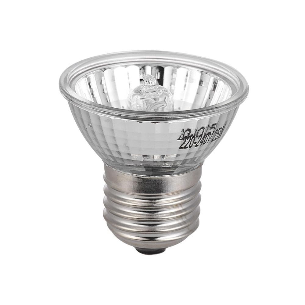 25W Halogen Heat Lamp UVA UVB Basking Lamp Heater Light Bulb for Reptiles Lizard Turtle Aquarium EU silver