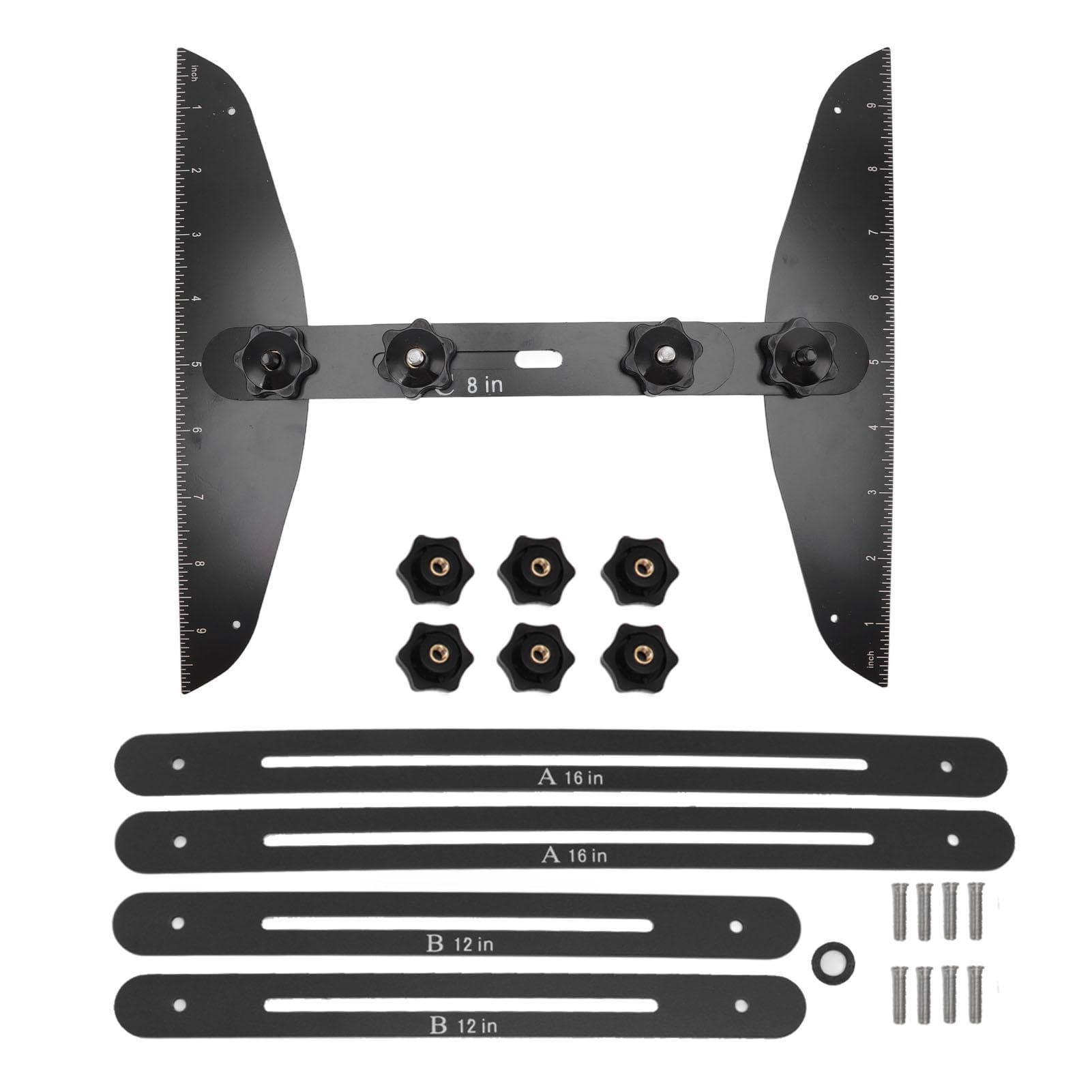 Stair Treads Gauge Stainless Steel 8in 12in 16in Corrosion Resistant High Accuracy Easy Operation black