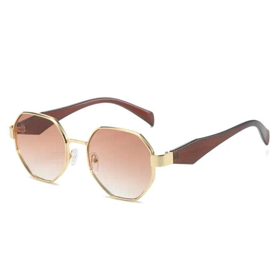 UV400 Sunglasses for Men Women Trendy Retro Polygonal Eye Protection Luxury Car Driving Sports Goggles Shades