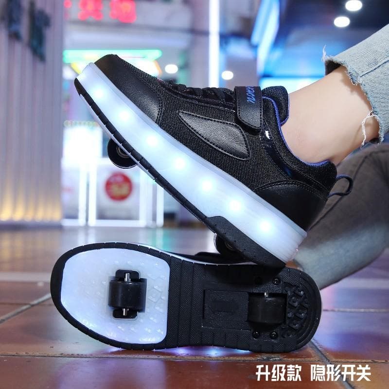 Mesh Runaway Shoes Double Wheels Boys and Girls Wheels Shoes 42