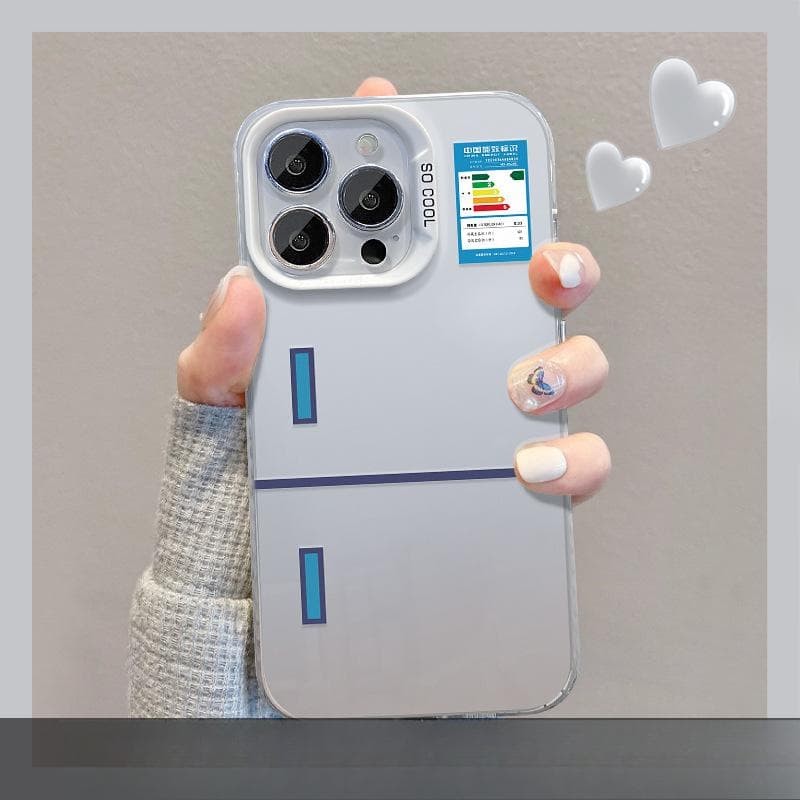 Applicable To Apple 15 Mobile Phone Case Summer Iphone14pro Refrigerator Stand 13 Color Silver Matte 12 Niche All Inclusive X iPhone 6s Plus