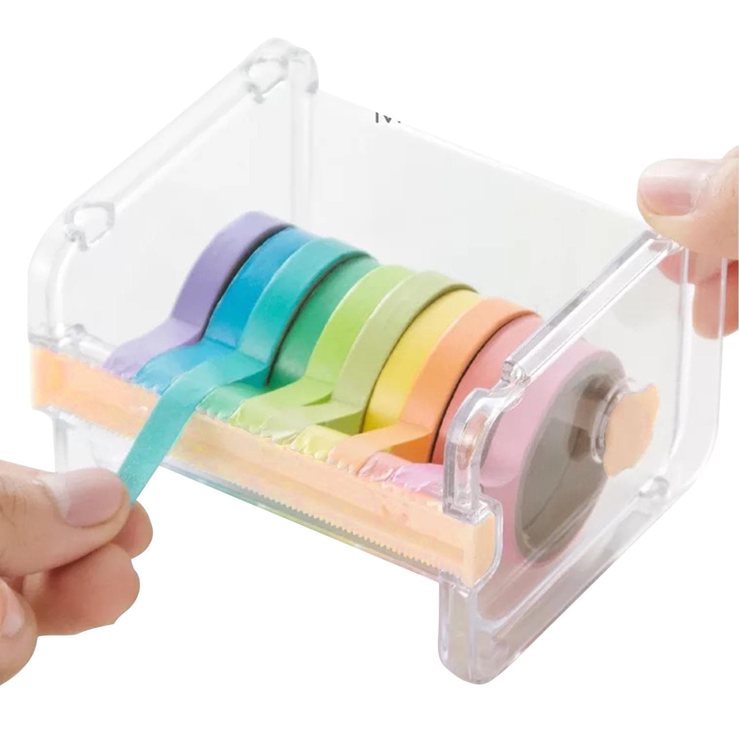 Tape Dispenser Cutter Roll Tape Holder Organizer Desktop DIY Sticker Roll Tape Cutter Dispenser Office Desk Accessory yellow
