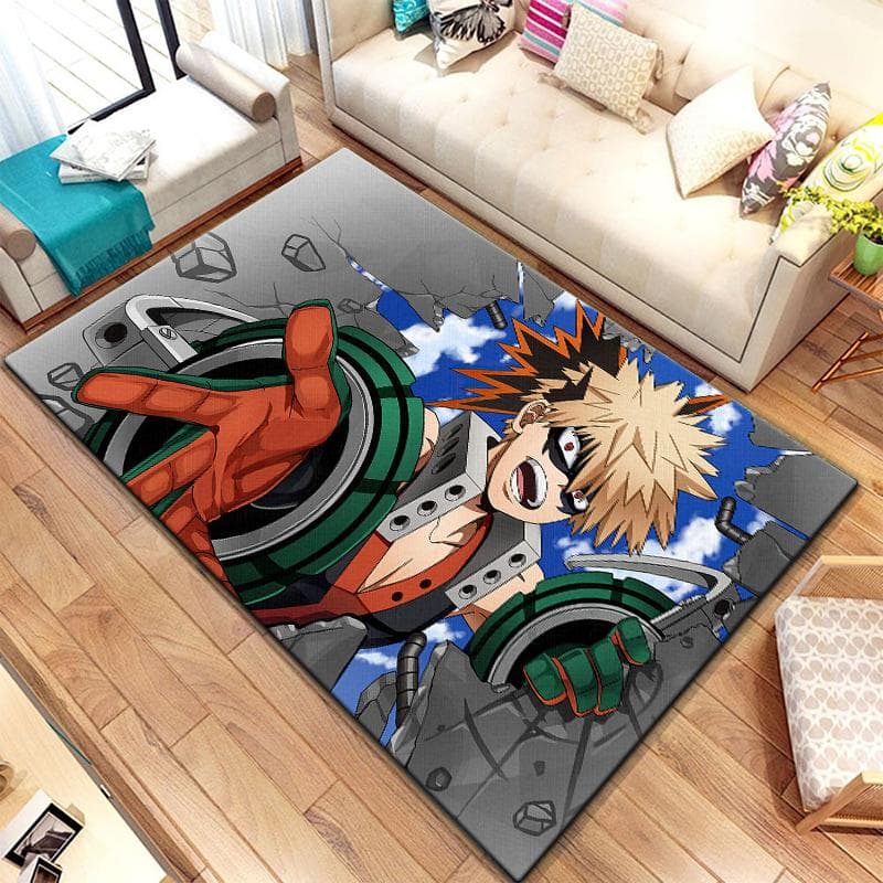 Anime carpet My hero science printed area carpet Living room Bedroom floor mat Kitchen Non slip Matte Mat Children's Bedroom Mat 40cm by 60cm