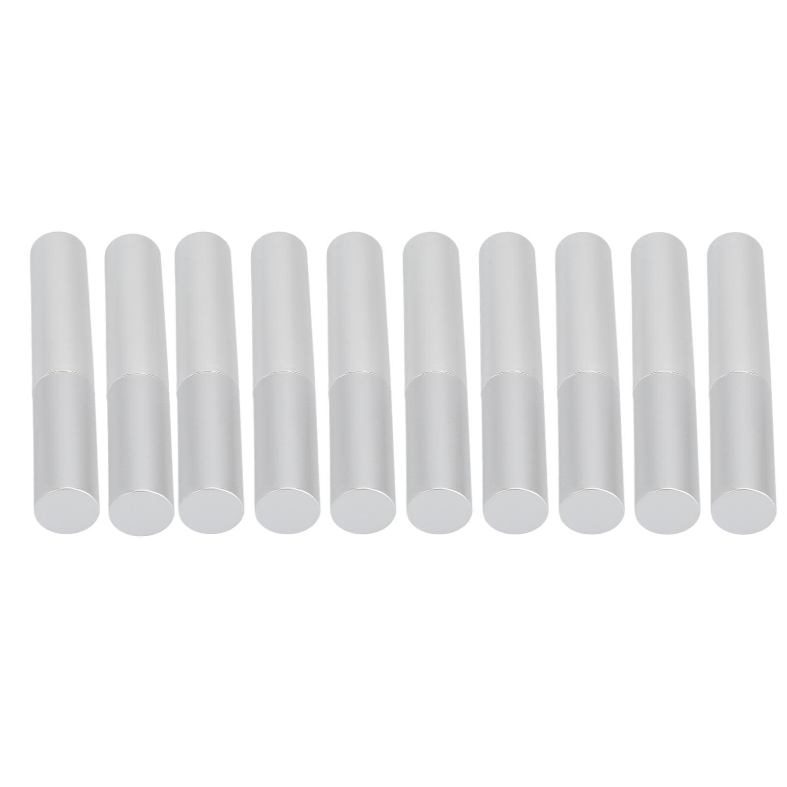 10pcs Empty Mascara Tube with Eyelash Wand 10ML Refillable Eyelash Cream Container Bottle Silver