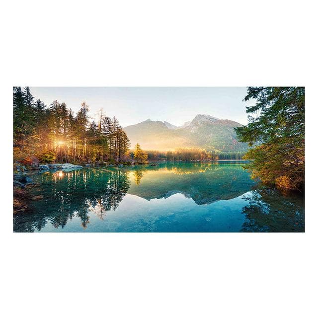 Sunrise Forest Wall Art Canvas Painting Modern Natural Landscape Posters and Prints Wall Pictures for Living Room Home Decor 20x40cm