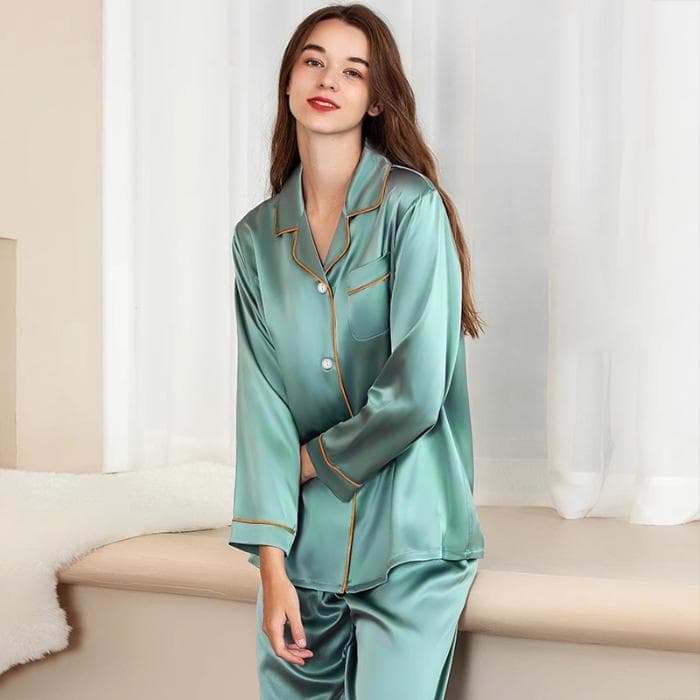 Autumn Spring New Soft Pajamas for Women Cute Cow Stripe Pajamas for Women Lapel Cardigan 2 Piece Outfit Set Women XL