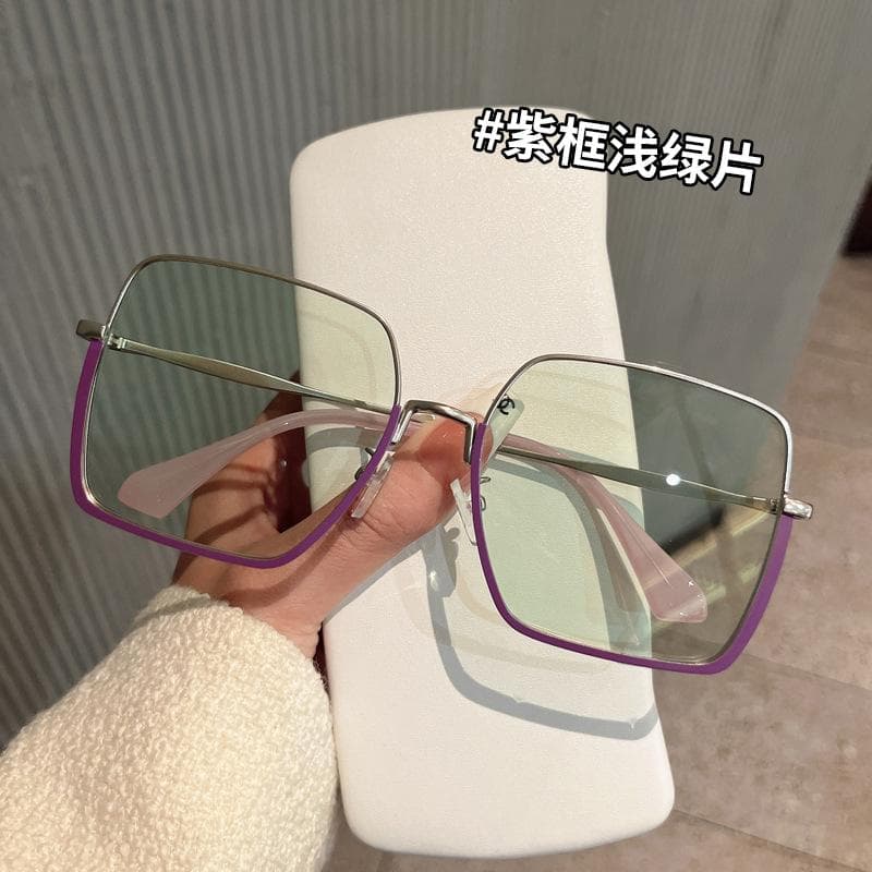 New Style Women Sun Glasses Semi Rimless Big Size UV Protection Sunglasses Fashion European American Design