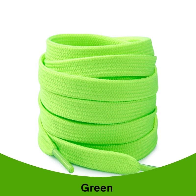 1Pair Sneakers Shoelaces Shoes Accessories Laces for Shoes Unisex Flat Shoe Lace Classic Shoelace Solid Color Shoe Strings 120cm green