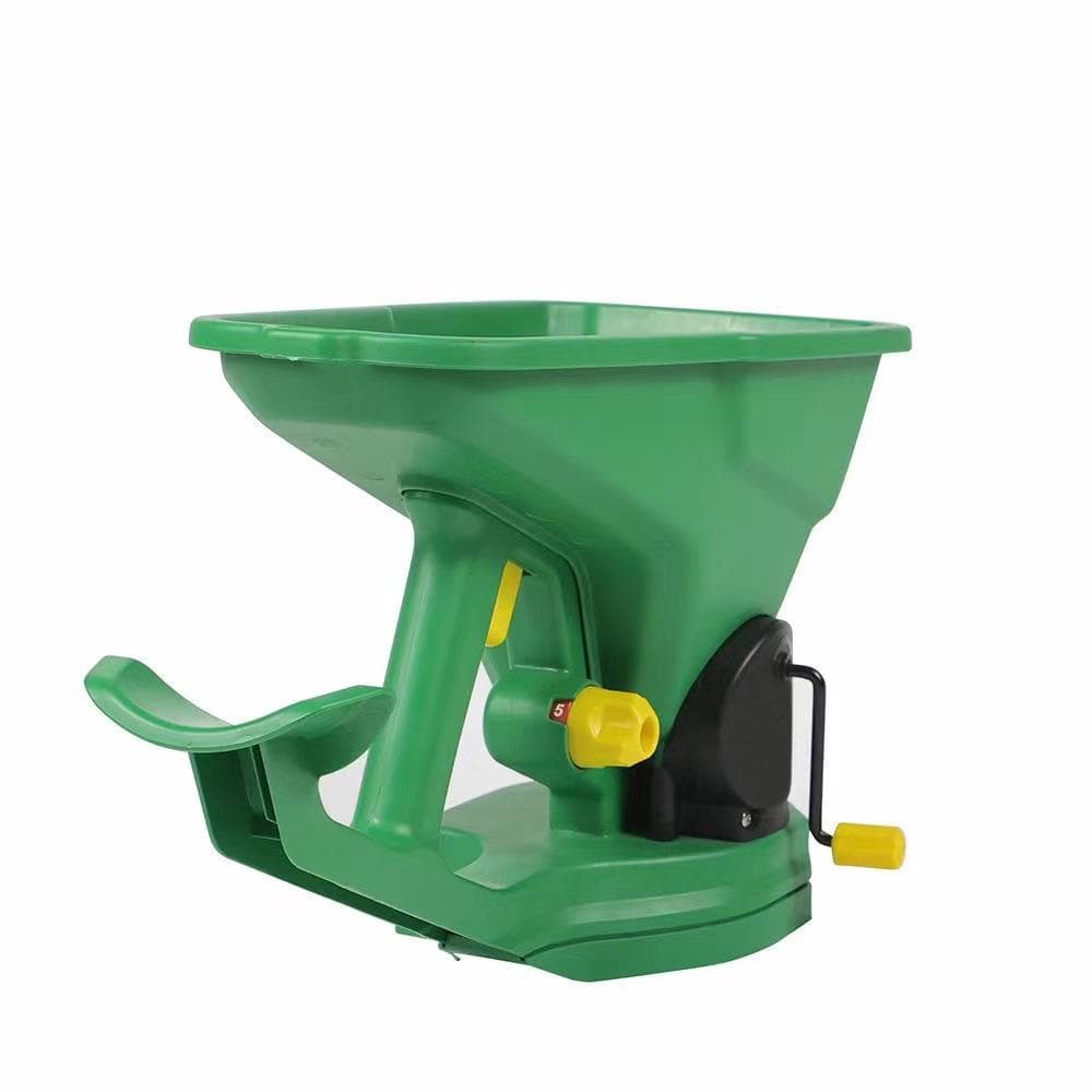 Gardening Handheld Seed Spreader Portable Manual Seeder 1.5L Capacity with 5 Gears Adjustable for green