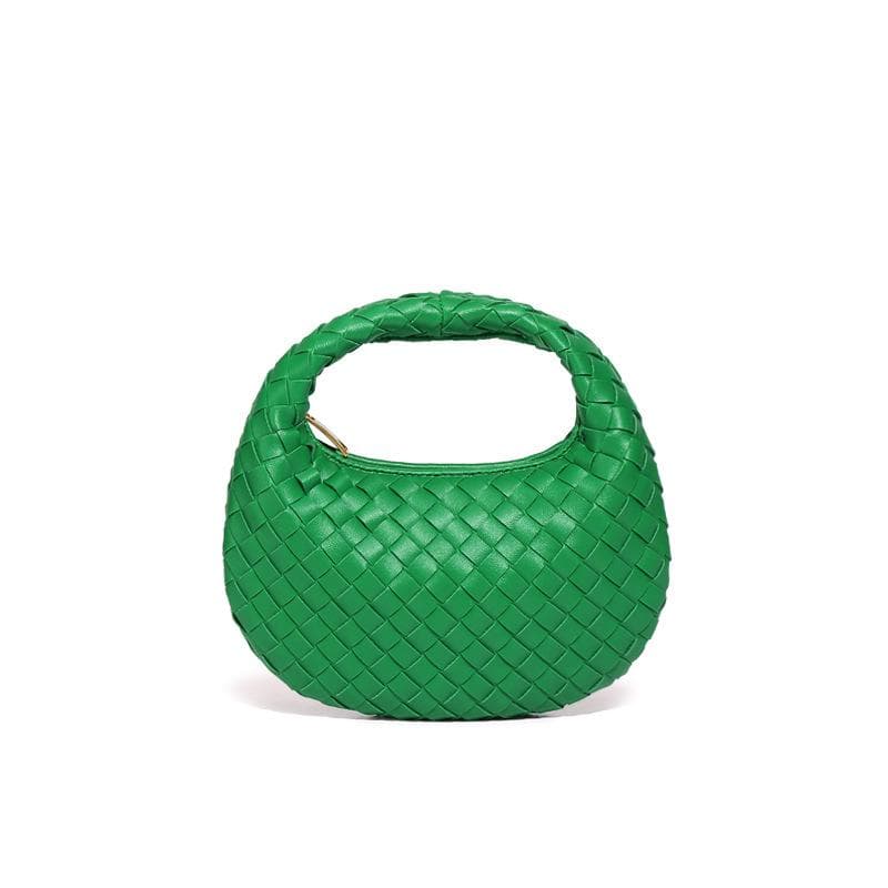 Fashionable Solid-color Hand-held Women's Bag, Simple and Trendy Hand-woven Bag, Single-shoulder Crossbody Bag