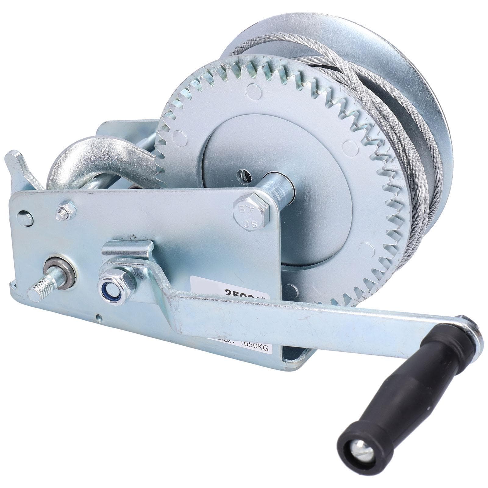 Manual Winch SelfLocking CW CCW Alloy Steel Hand Shake Lifter Trailer 2500lbs for Lifting