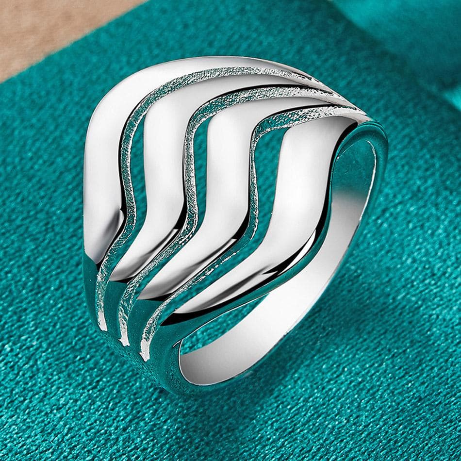 925 Sterling Silver 6 7 8 9 10 Ring Fashion Charm Jewelry 8