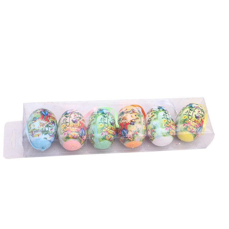Easter Egg Decoration,6pcs,Simulation Eggs,Holiday Scene Arrangement Hanging,Party Decoration,Easter Gift,Shopping Malls,Coffee Shops,Dessert Shops Pack of 6