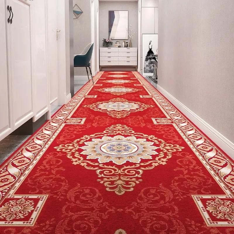 Custom Made Long Hallway Carpets European Stairs Corridor Carpet Wedding Hotel Carpet Area Rugs Runners Flower Non-slip Floor 50x100cm