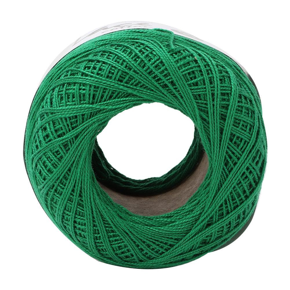 Lace Line Cotton Hand Crocheted Summer Silk Light Thin Line (6615 Rose  Red  ) dark green