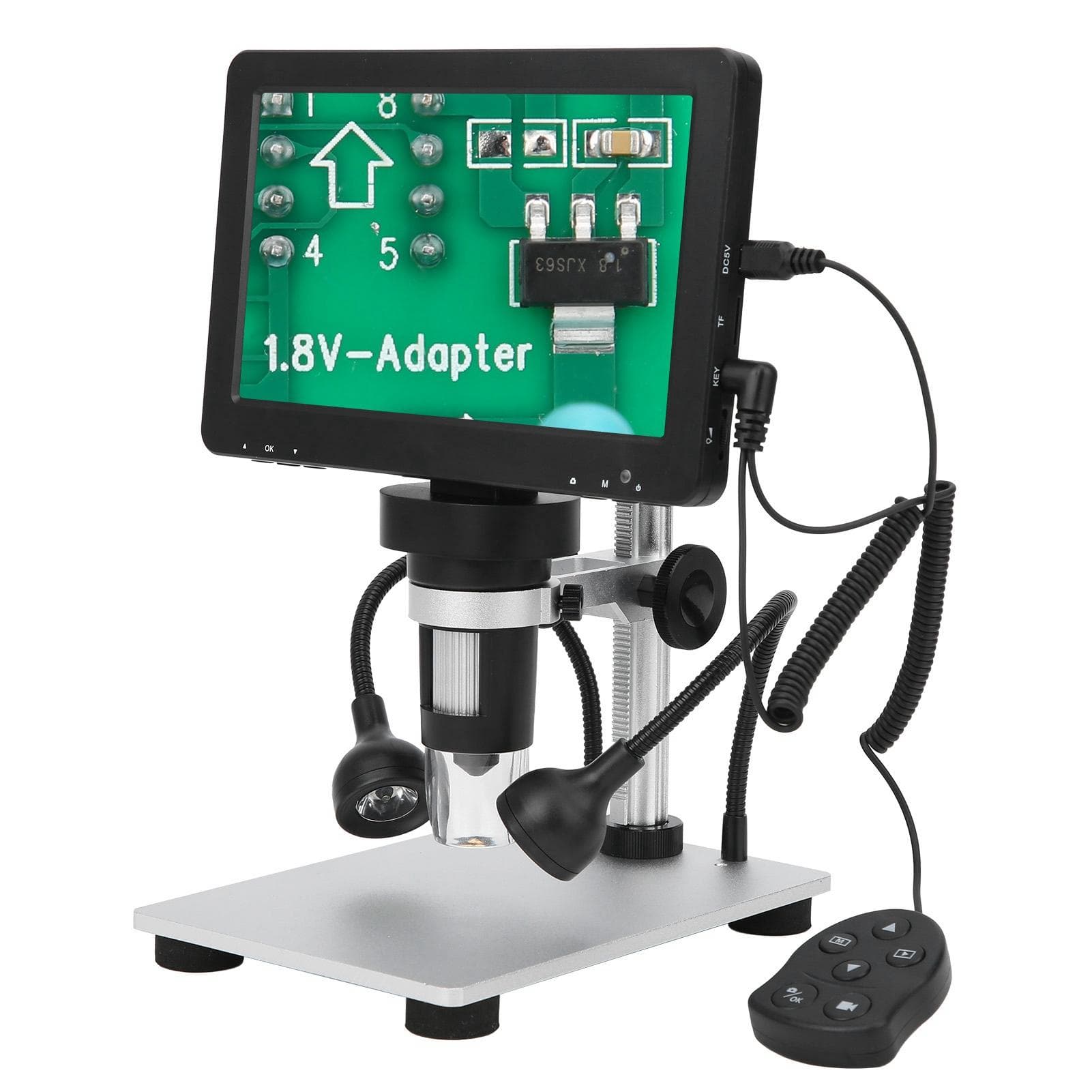 Digital Electronic Microscope for Industrial Maintenance PCB Repair Tool 7 Inch 12MP 3.7V