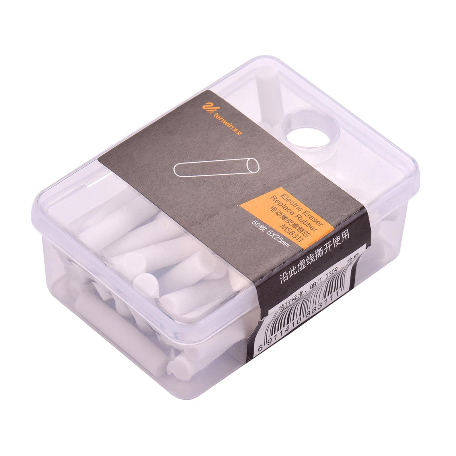 Tenwin Portable Electric Eraser Refills Eraser Refills Replaceable Rubbers 50pcs Big