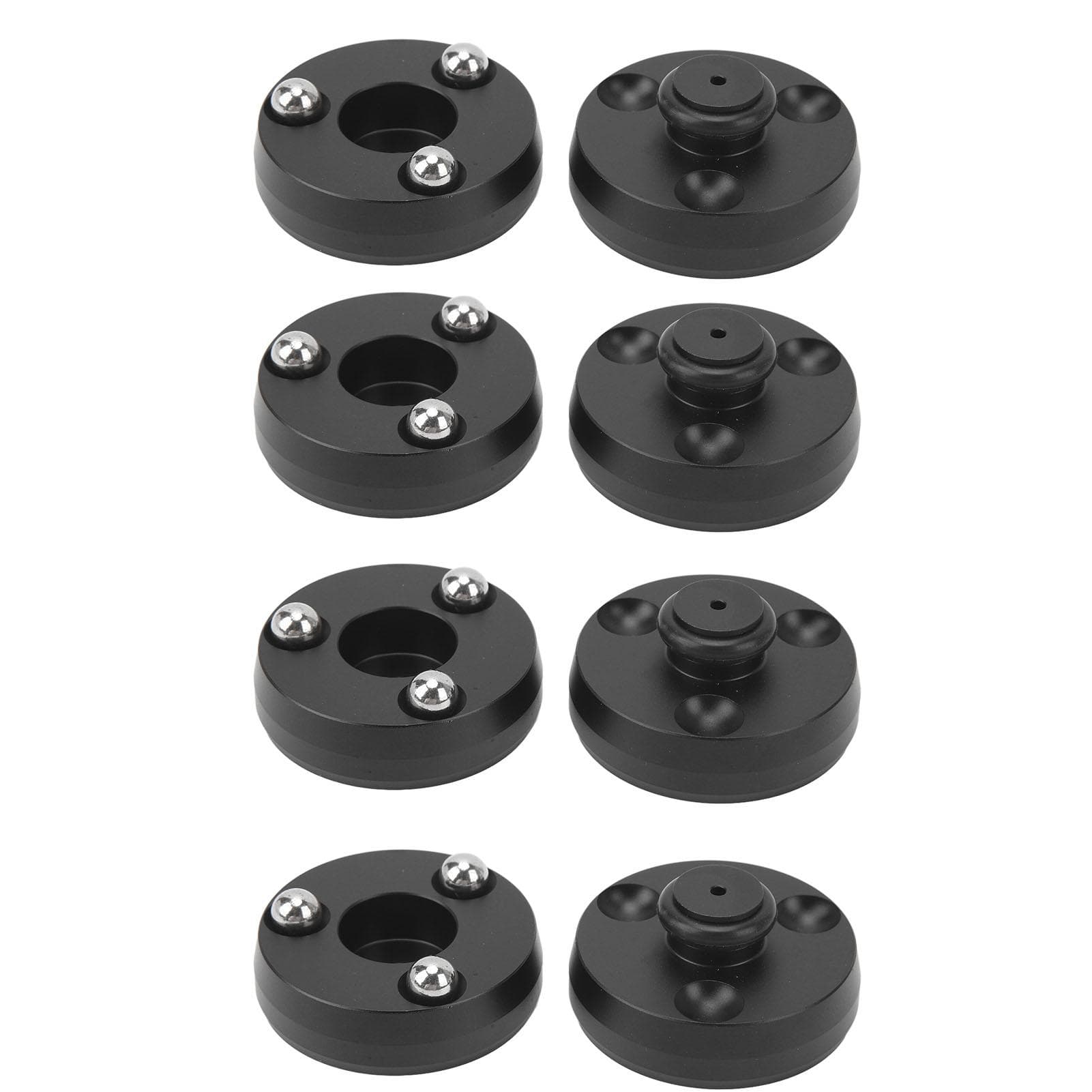 HiFi Speaker Isolation Feet Shock Absorber Pads 39x24mm Aluminum Vibration Dampener with Balls for black