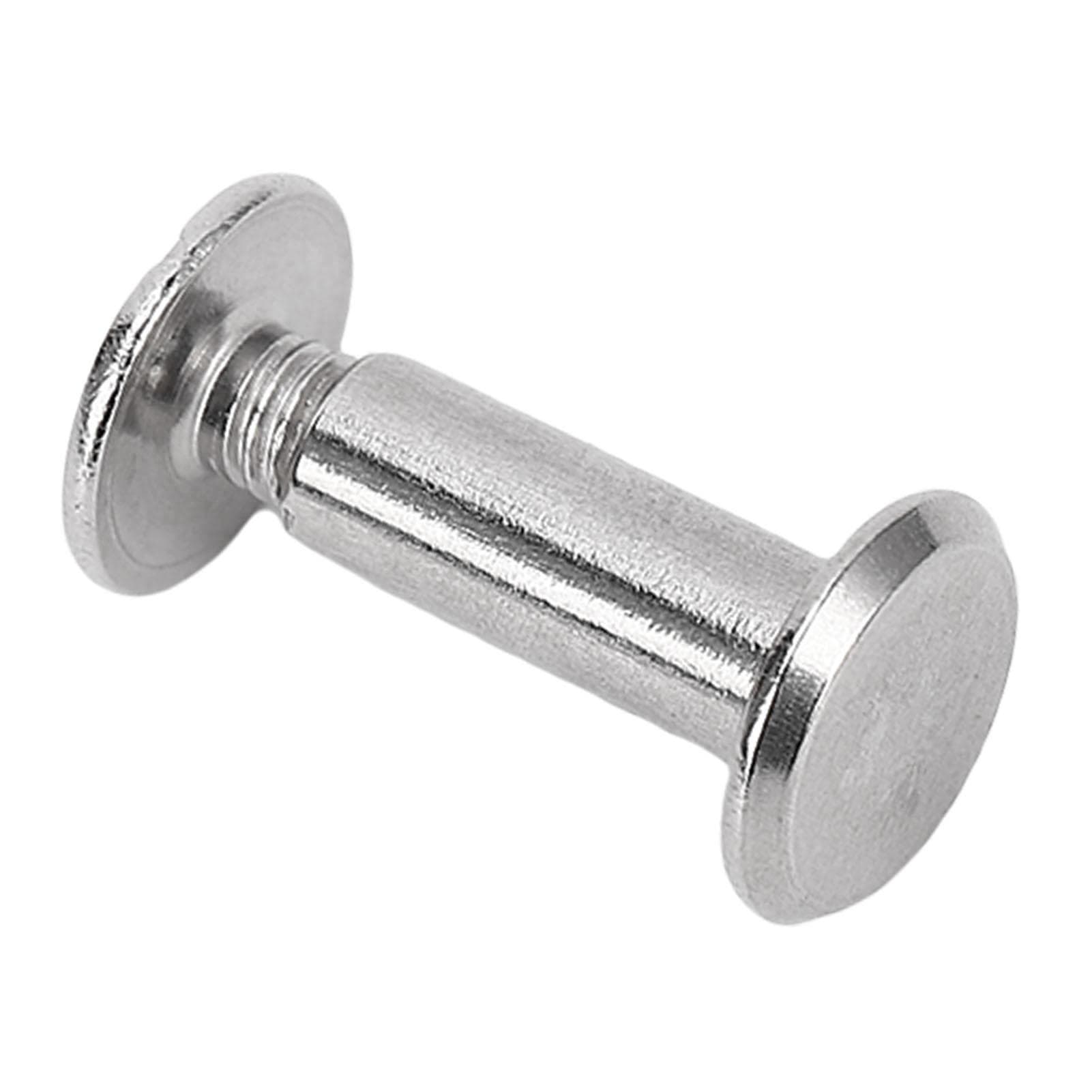 50 Pairs Rivet Stud Set M3.5 Stainless Steel Flat Round Head Screw Button for Leather Crafting