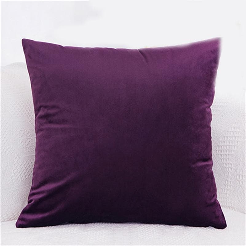 Plain Cushion Home 16 18 20 22 24 Large Velvet Case Backrest Sofa Decor Cover Pillow 45*45 midnight