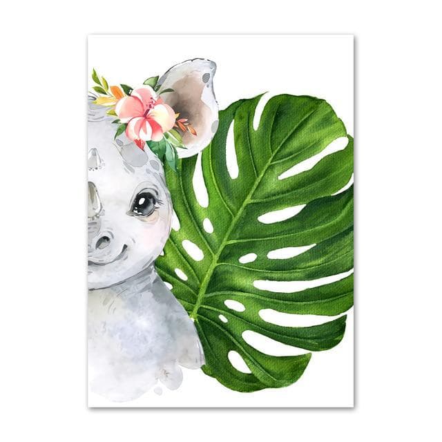 5D DIY Diamond Painting Animal Rhinoceros Embroidery Cross Stitch 3D Home Decor 20X30CM