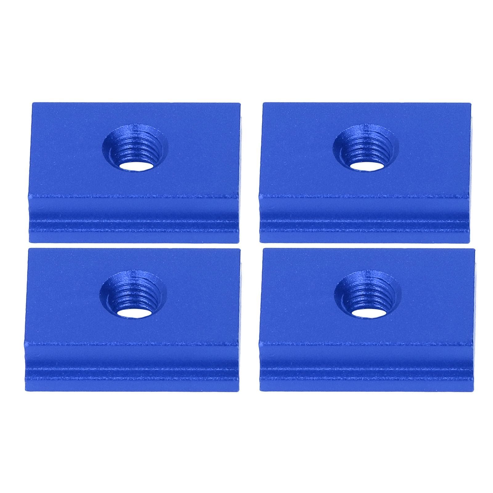 4Pcs Sliding Slot Nut T Type 30 Series M8 Aluminum Alloy Woodworking Linear Motion Parts Blue