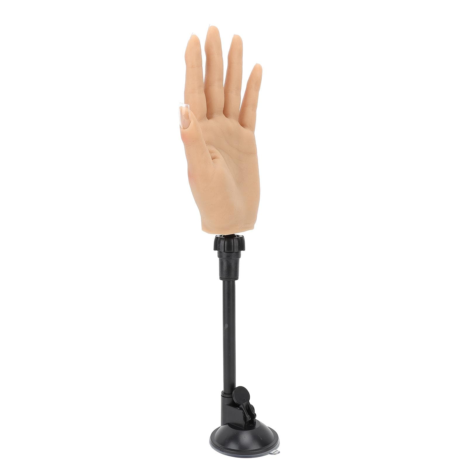 Nail Training Practice Hand Professional Bendable Silicone Female Mannequin Hand with Suction Stand Left hand