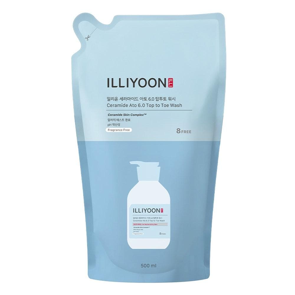 ILLIYOON Ceramide Ato 6.0 Top-to-Toe Wash Unscented Refill, 500ml, 1 piece