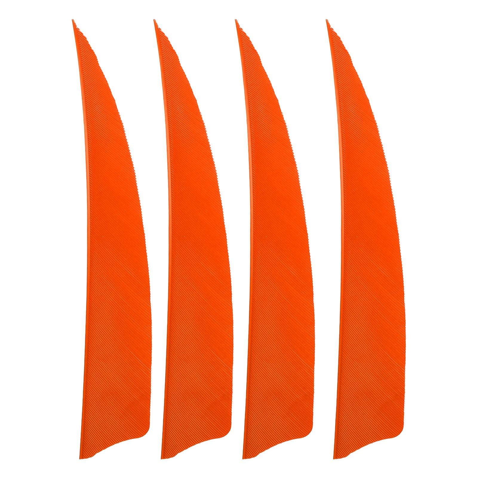20pcs Feather Fletching High Speed Stable Flight Archery Arrows for Outdoor Arrows 4 Inch Yellow